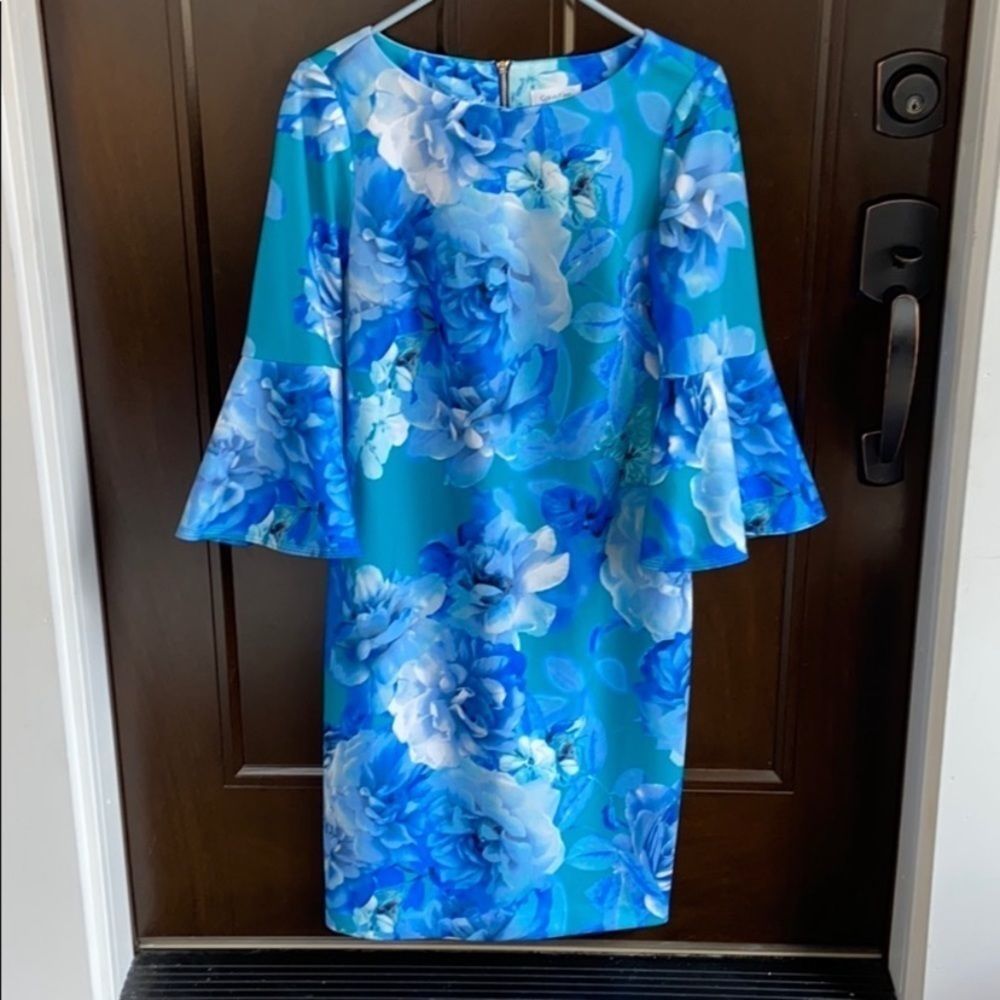Calvin Klein Blue Floral Dress